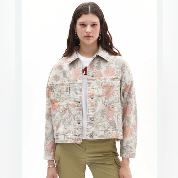 Free People We The Free Opal Swing Denim Jean Jacket - Picture 1 of 5